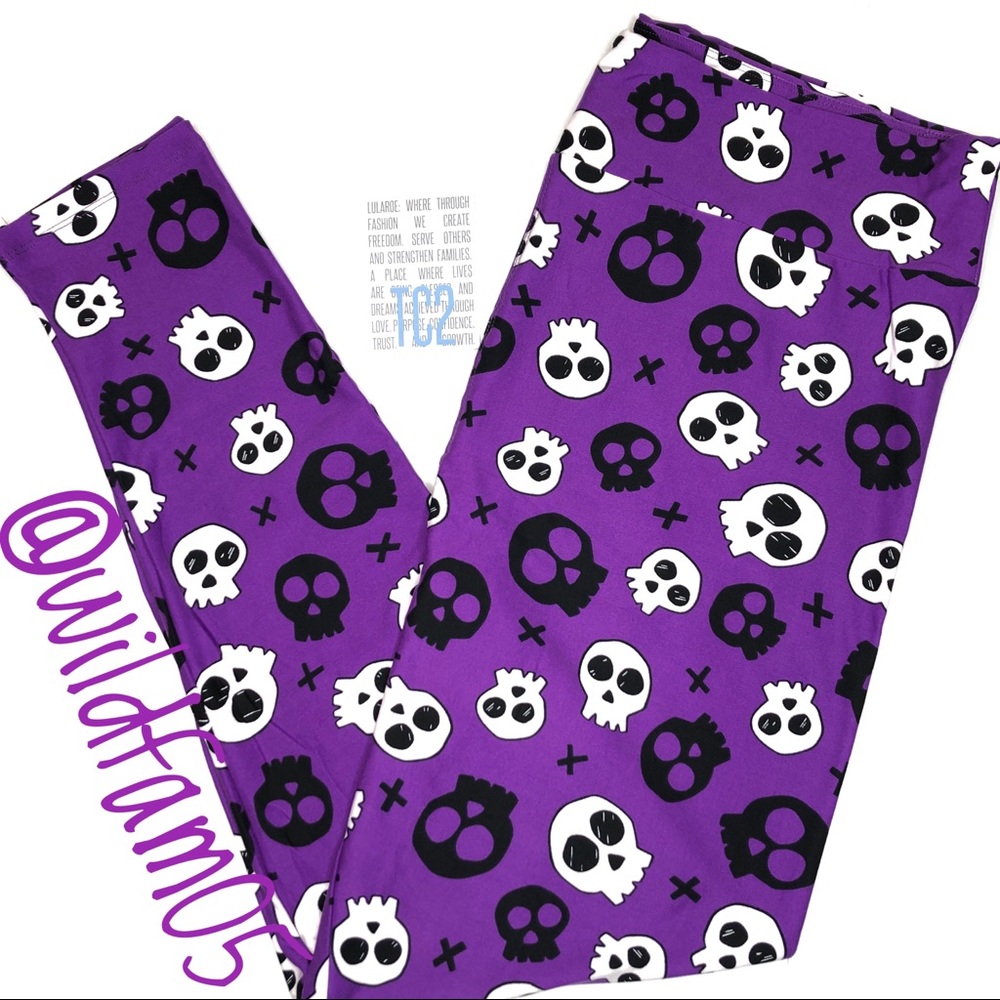 NWT Skull LuLaRoe Leggings TC2